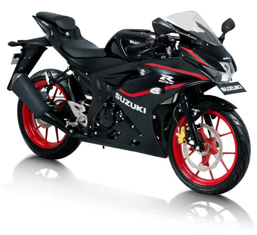 GSX-R150 - Warna TITAN BLACK-ROUGE RED CW