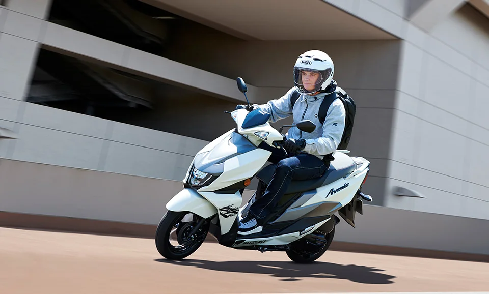 Suzuki Avenis 125 White On Road Front Left Side