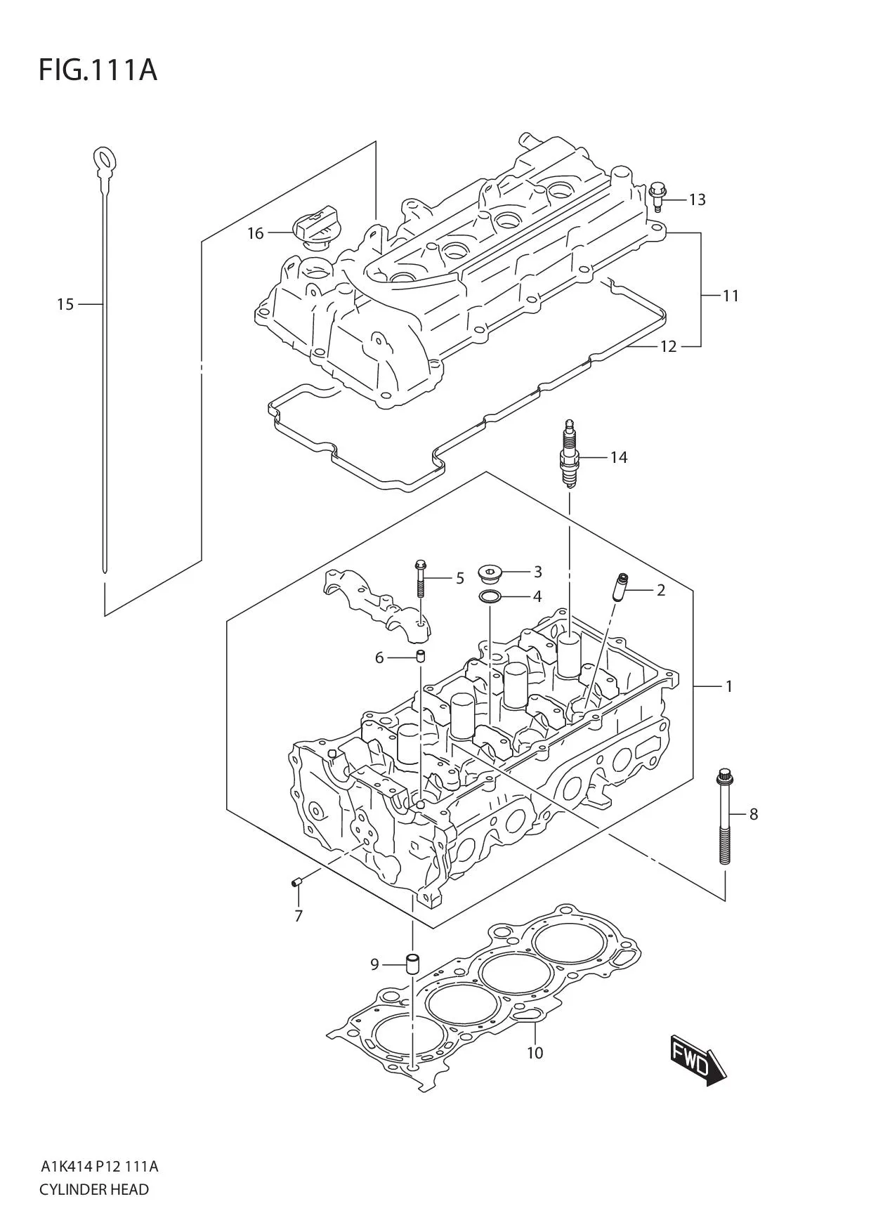 FIG.111A CYLINDER HEAD