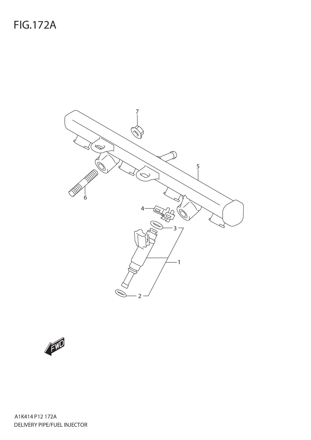 FIG.172A DELIVERY PIPE/FUEL INJECTOR