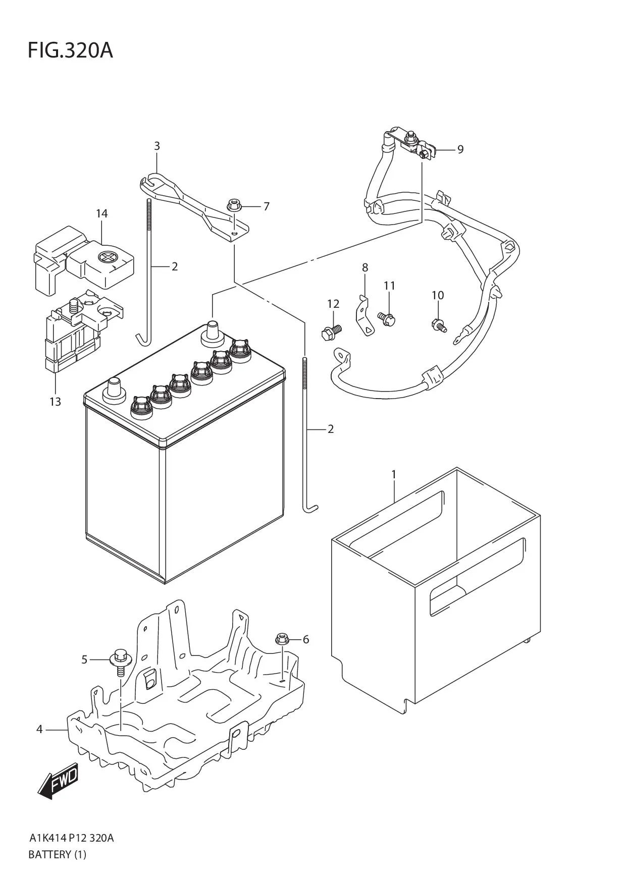 FIG.320A BATTERY (5MT:SEE NOTE)