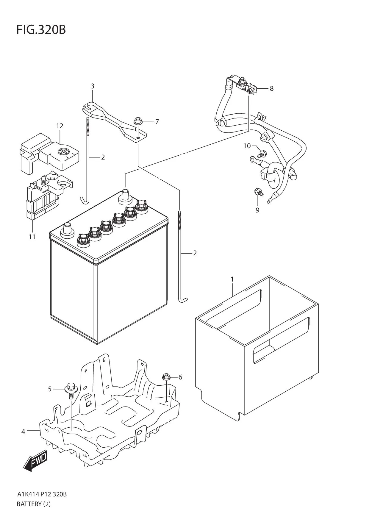 FIG.320B BATTERY (4AT:SEE NOTE)
