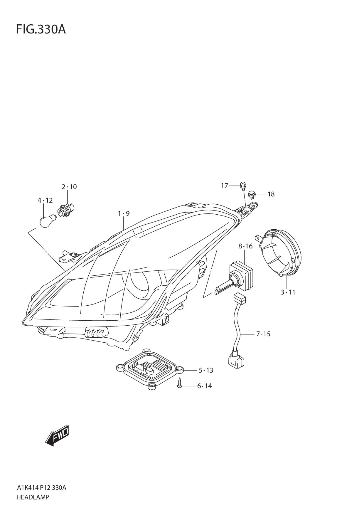 FIG.330A HEADLAMP