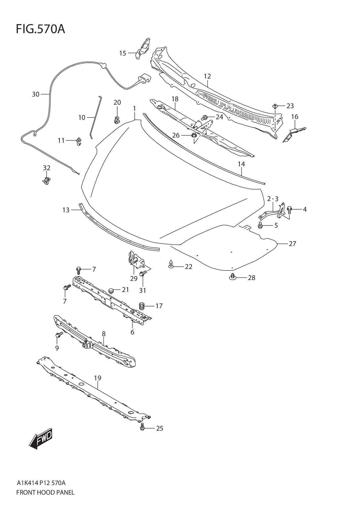 FIG.570A FRONT HOOD PANEL