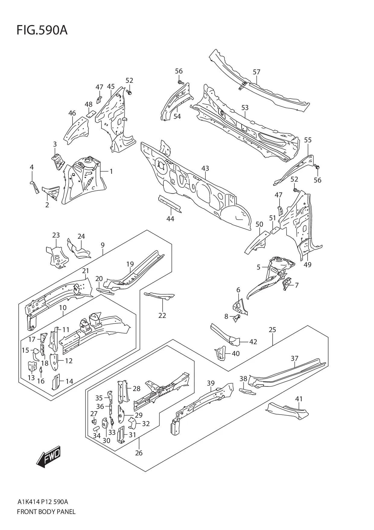 FIG.590A FRONT BODY PANEL