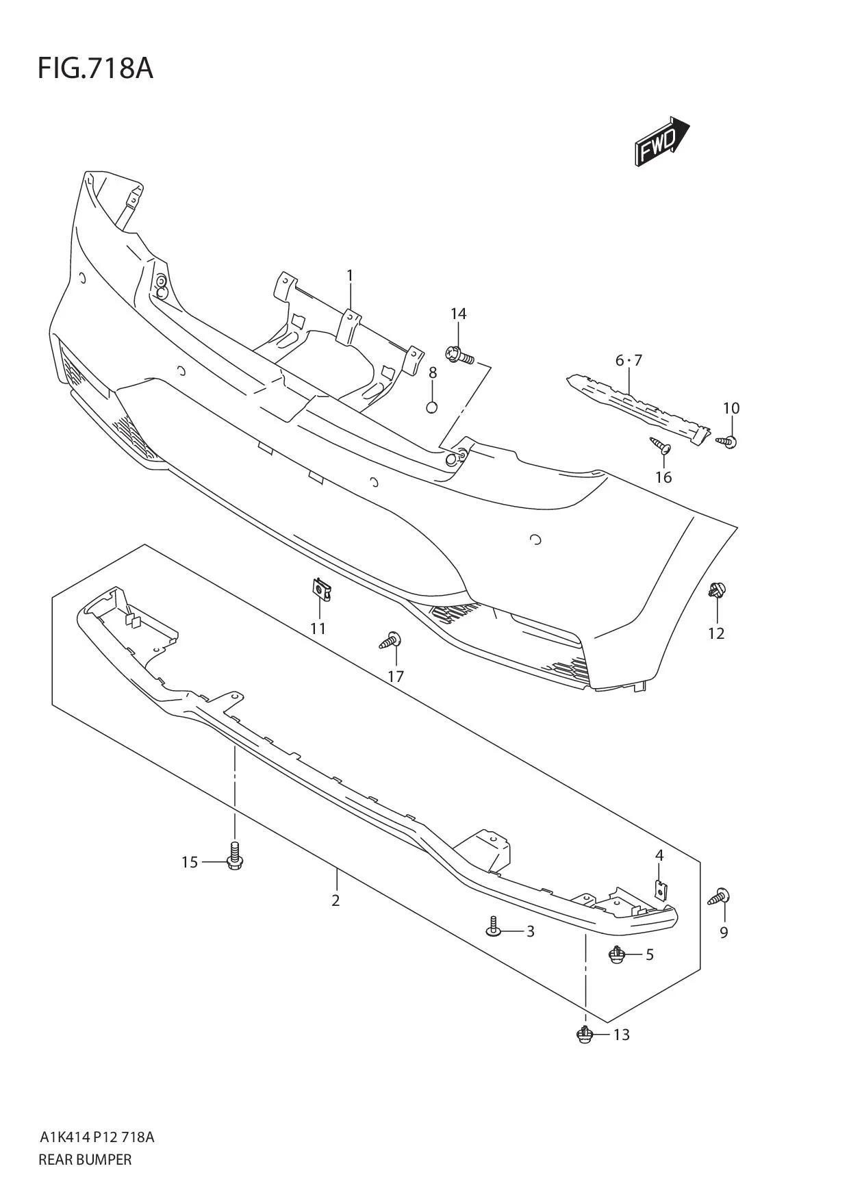 FIG.718A REAR BUMPER
