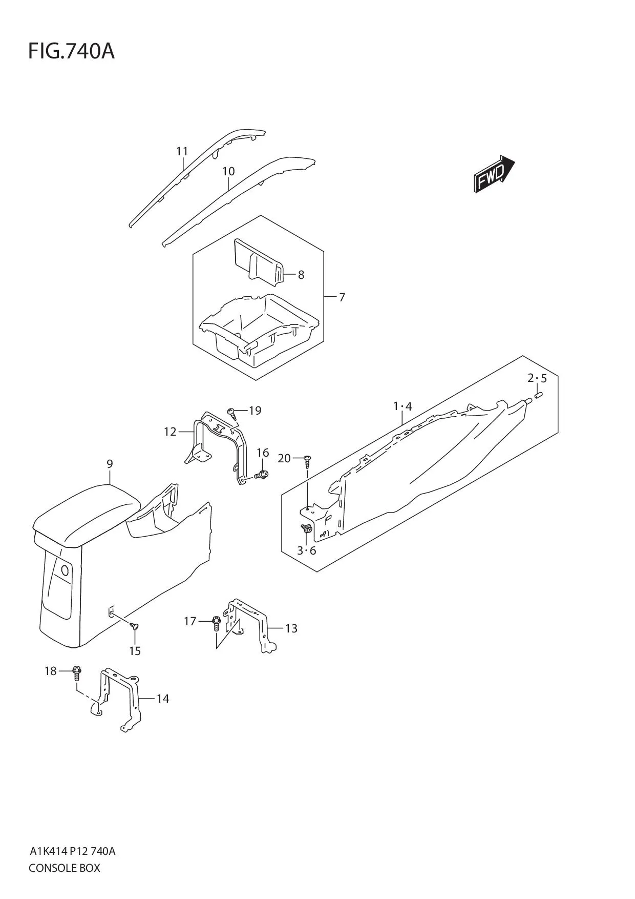 FIG.740A CONSOLE BOX