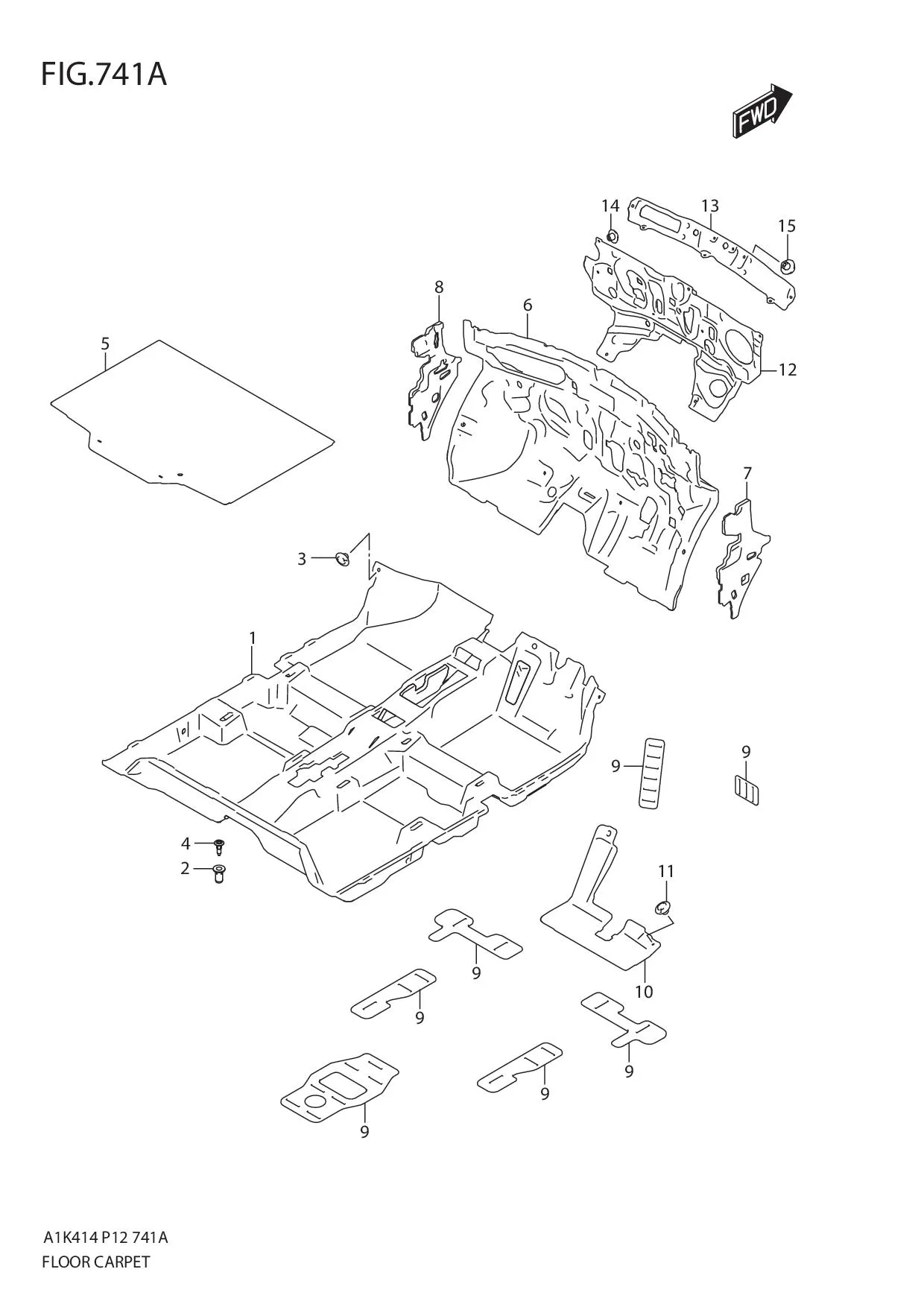 FIG.741A FLOOR CARPET
