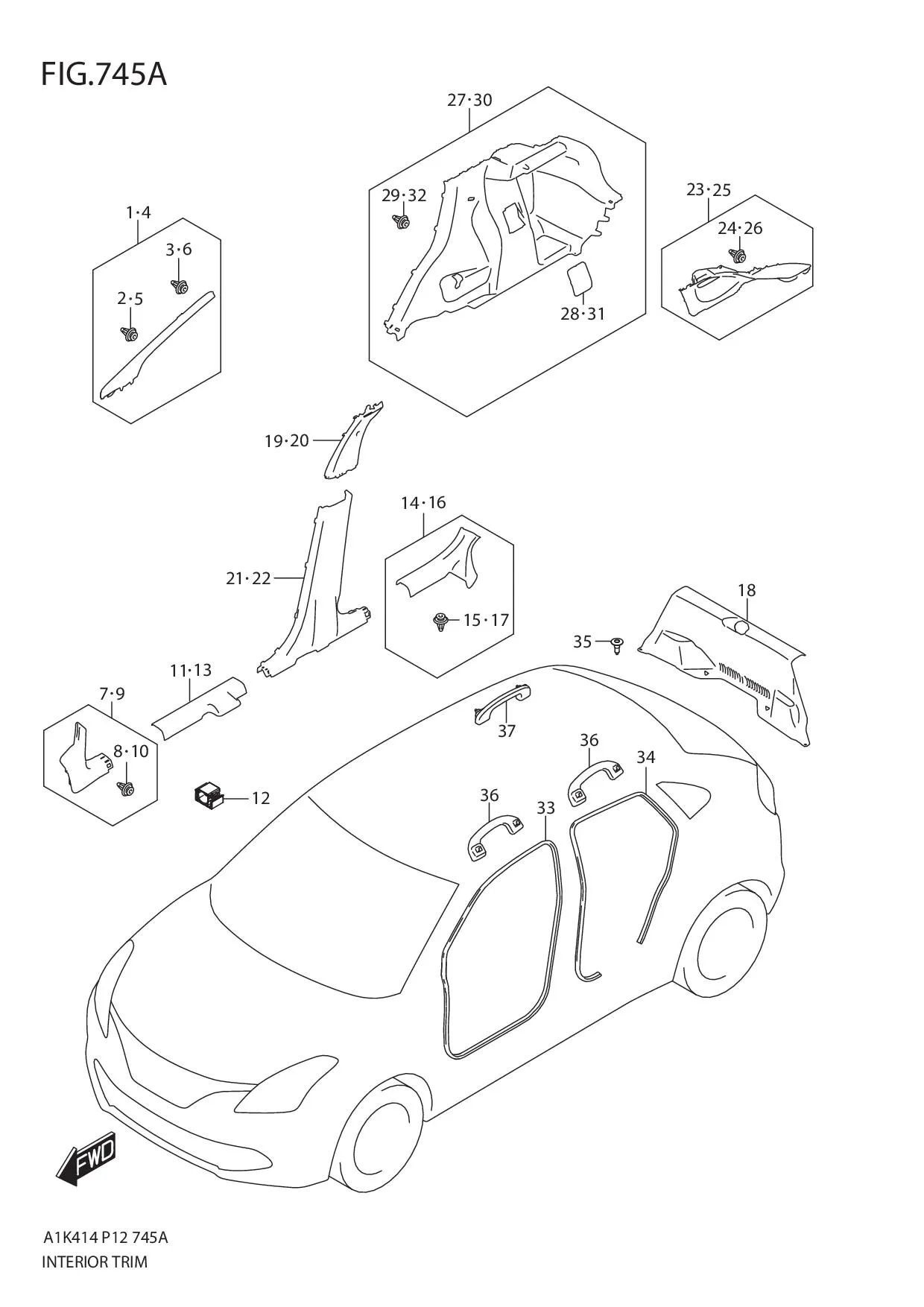 FIG.745A INTERIOR TRIM