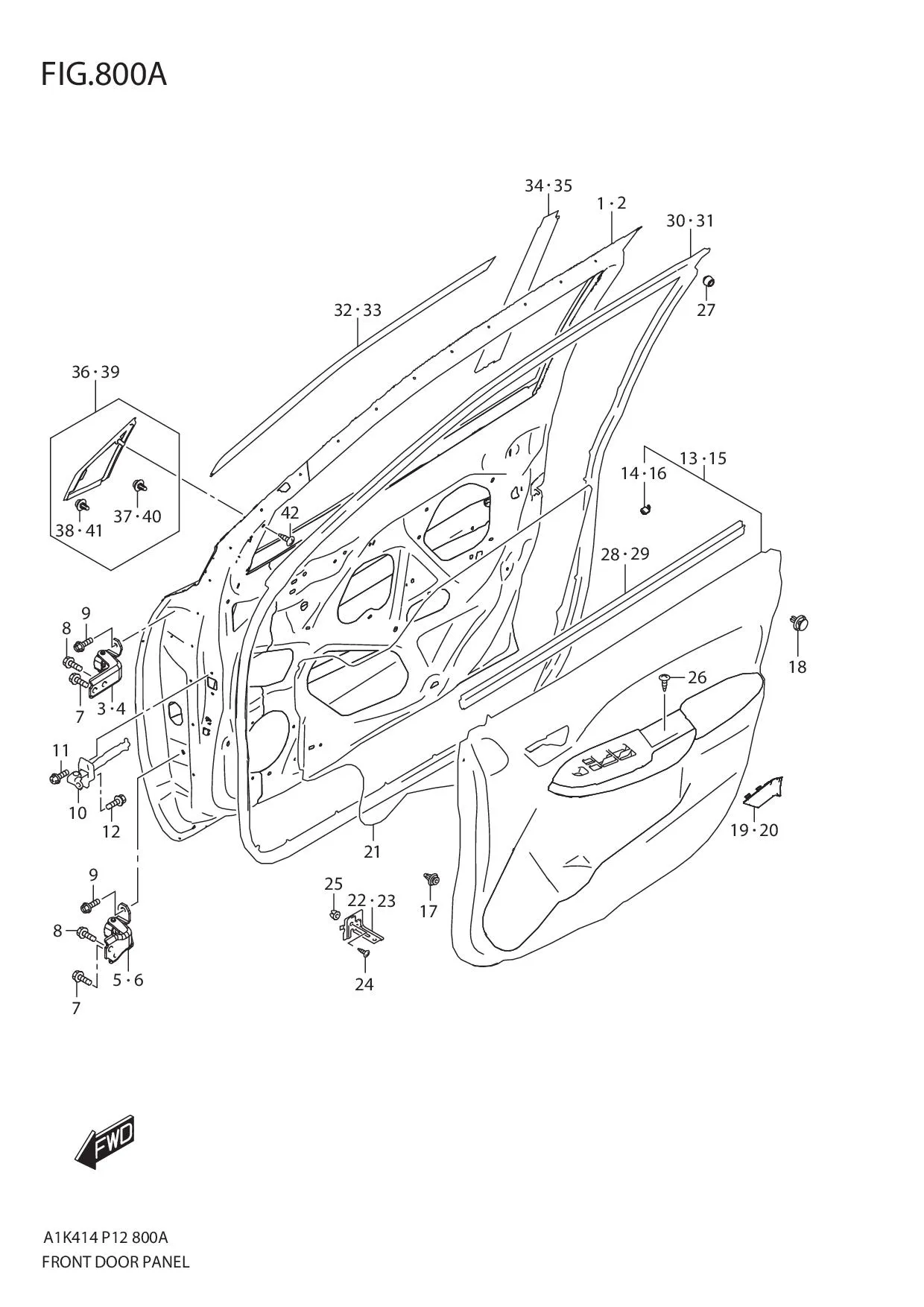 FIG.800A FRONT DOOR PANEL