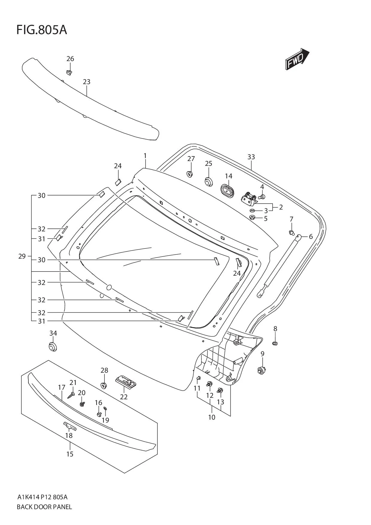 FIG.805A BACK DOOR PANEL