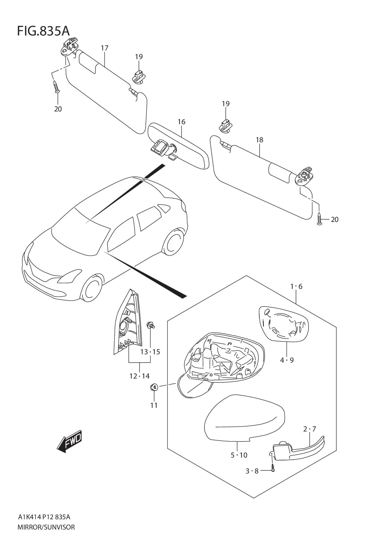 FIG.835A MIRROR/SUNVISOR