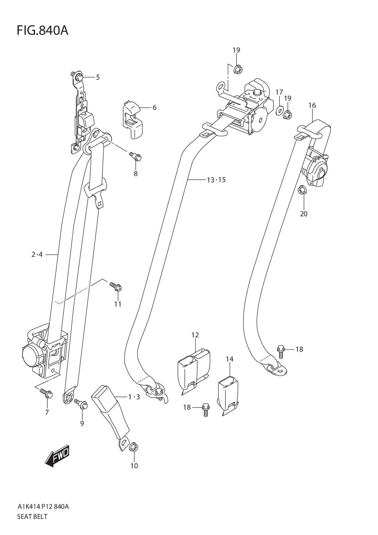 FIG.840A SEAT BELT