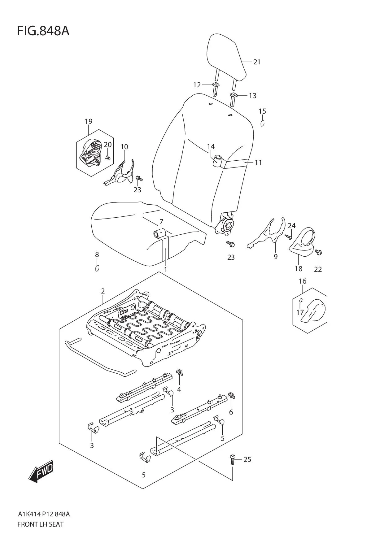 FIG.848A FRONT LH SEAT