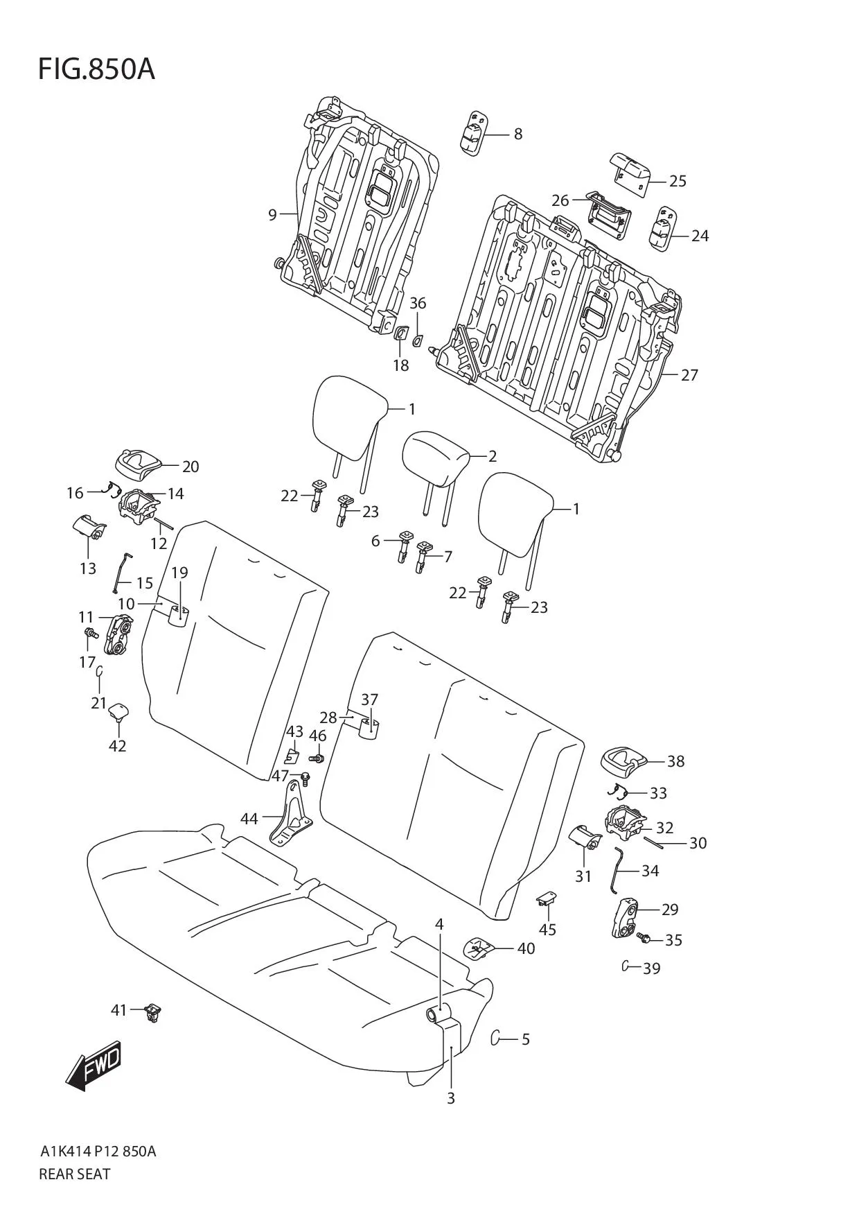 FIG.850A REAR SEAT
