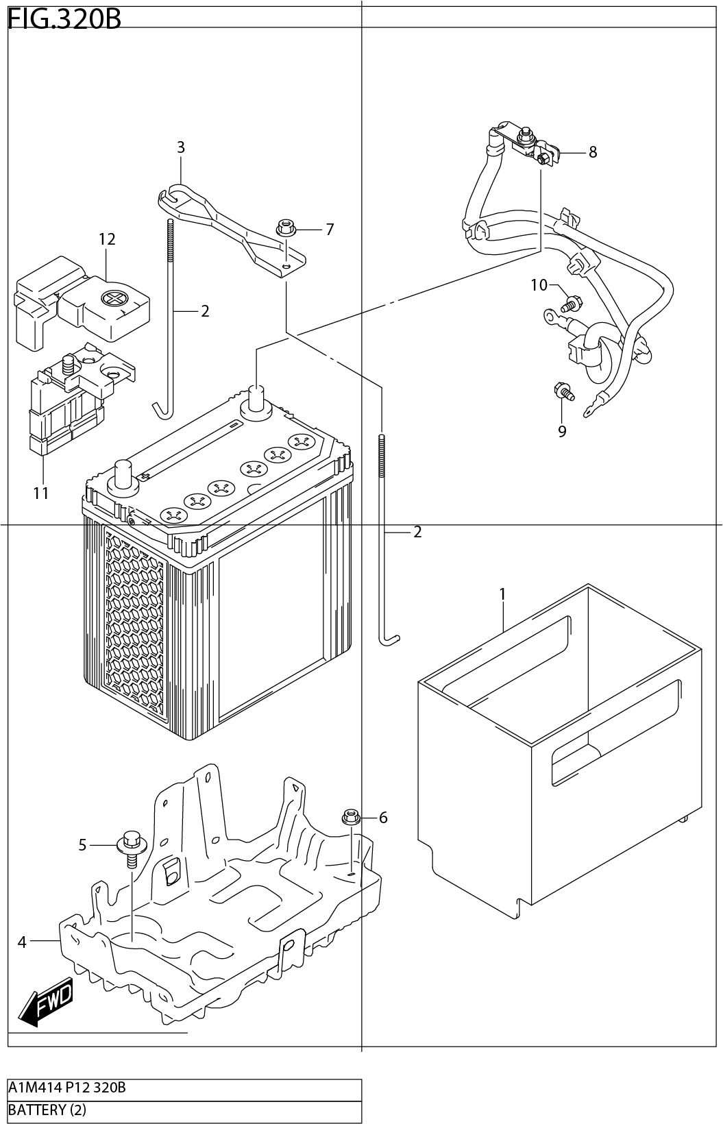 FIG.320B BATTERY (4AT:SEE NOTE)