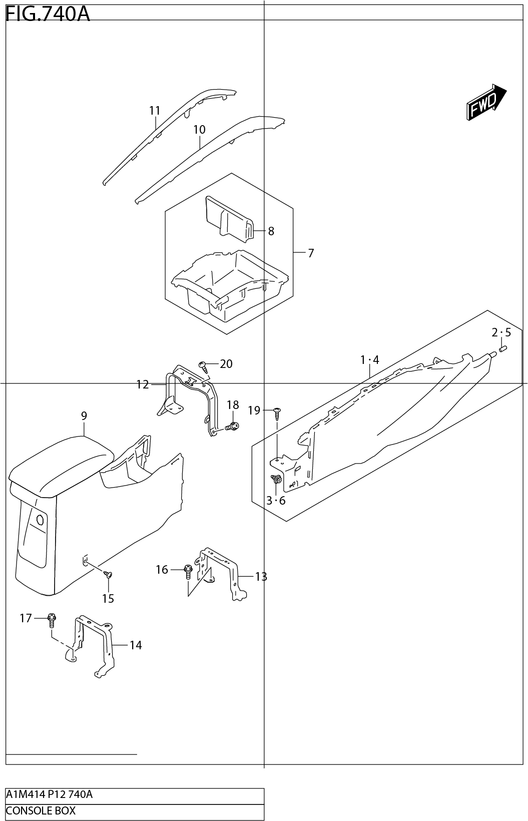 FIG.740A CONSOLE BOX