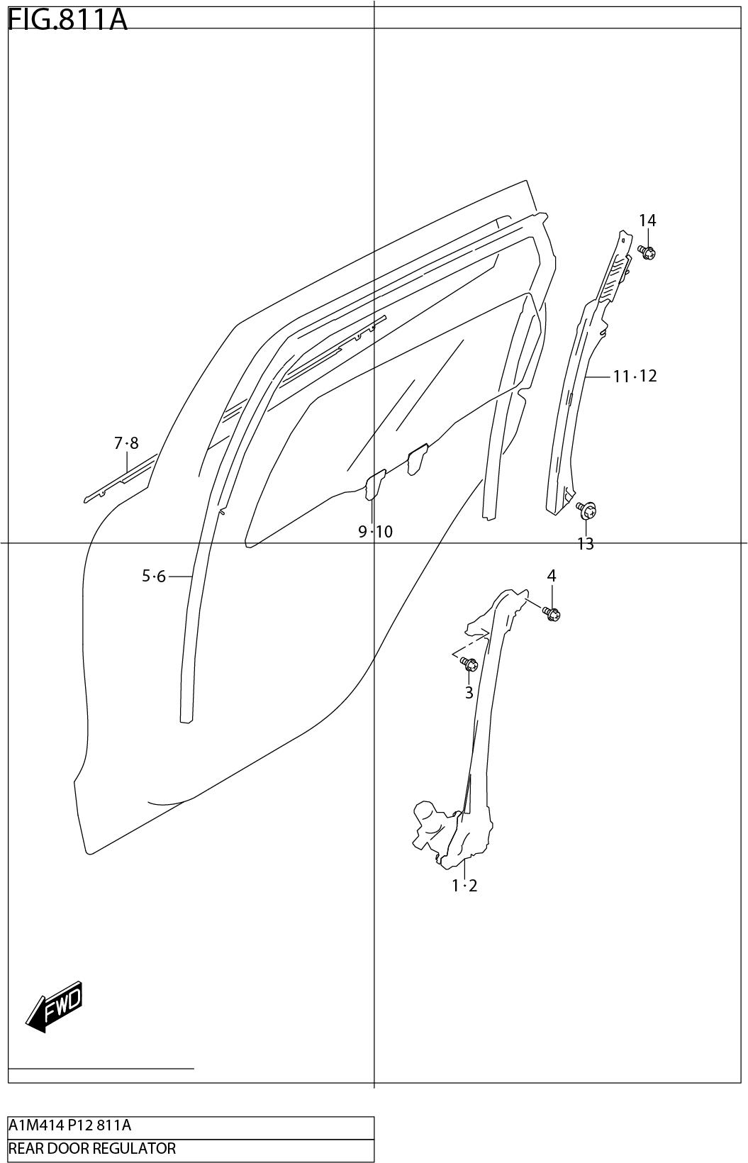 FIG.811A REAR DOOR REGULATOR