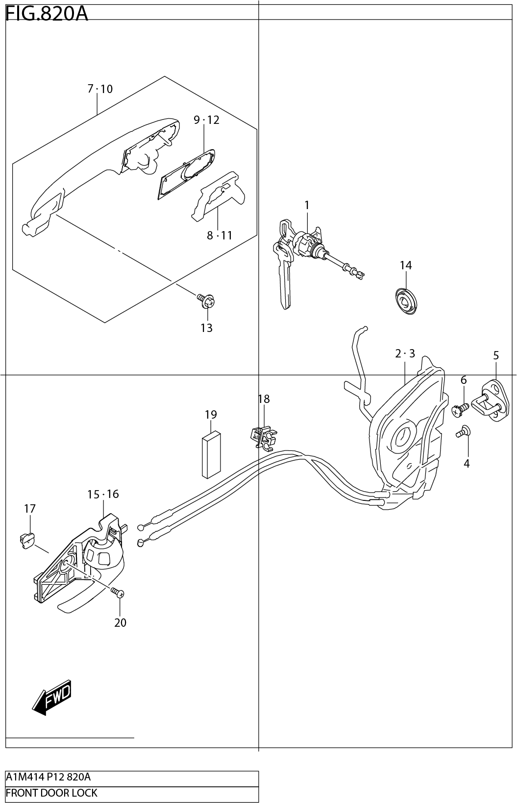 FIG.820A FRONT DOOR LOCK