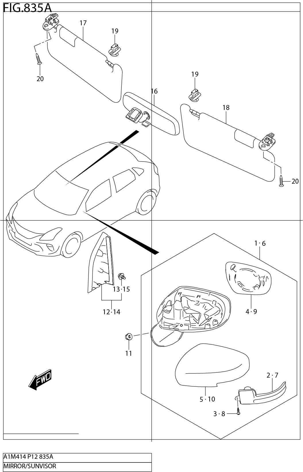 FIG.835A MIRROR/SUNVISOR