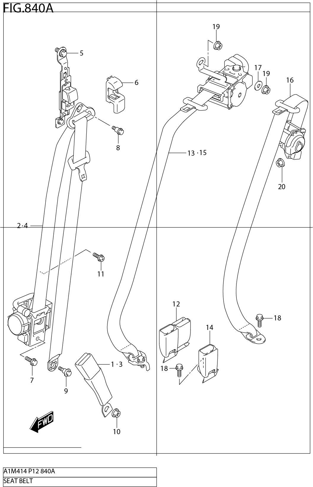 FIG.840A SEAT BELT