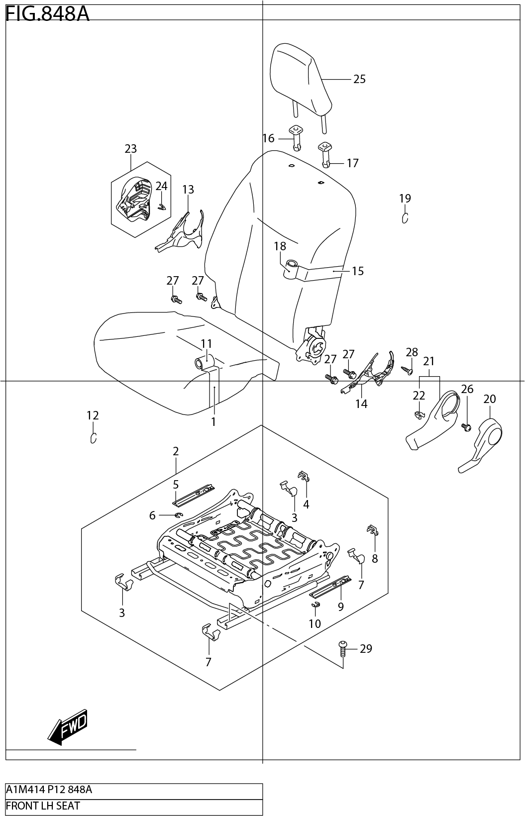 FIG.848A FRONT LH SEAT