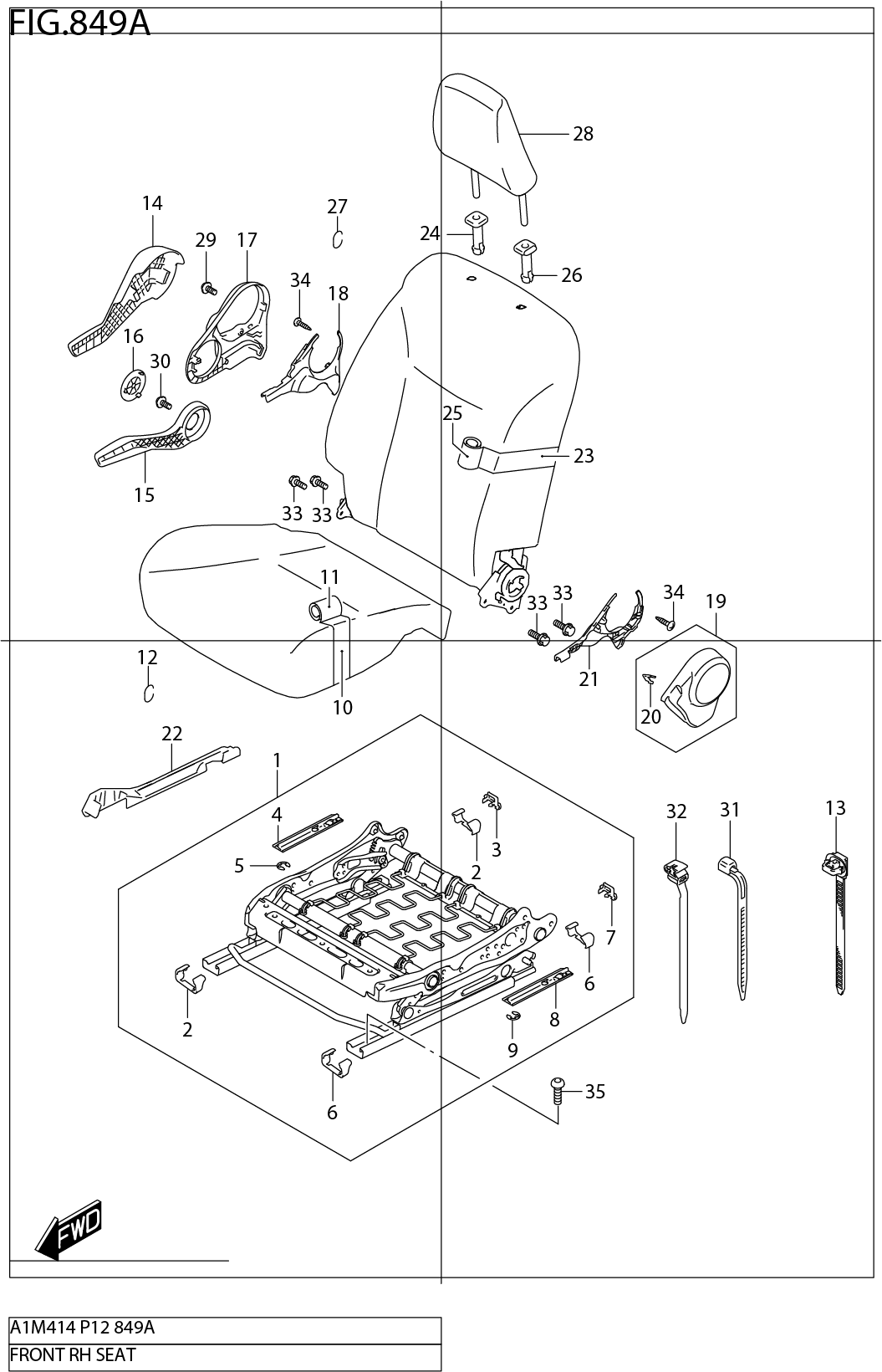 FIG.849A FRONT RH SEAT