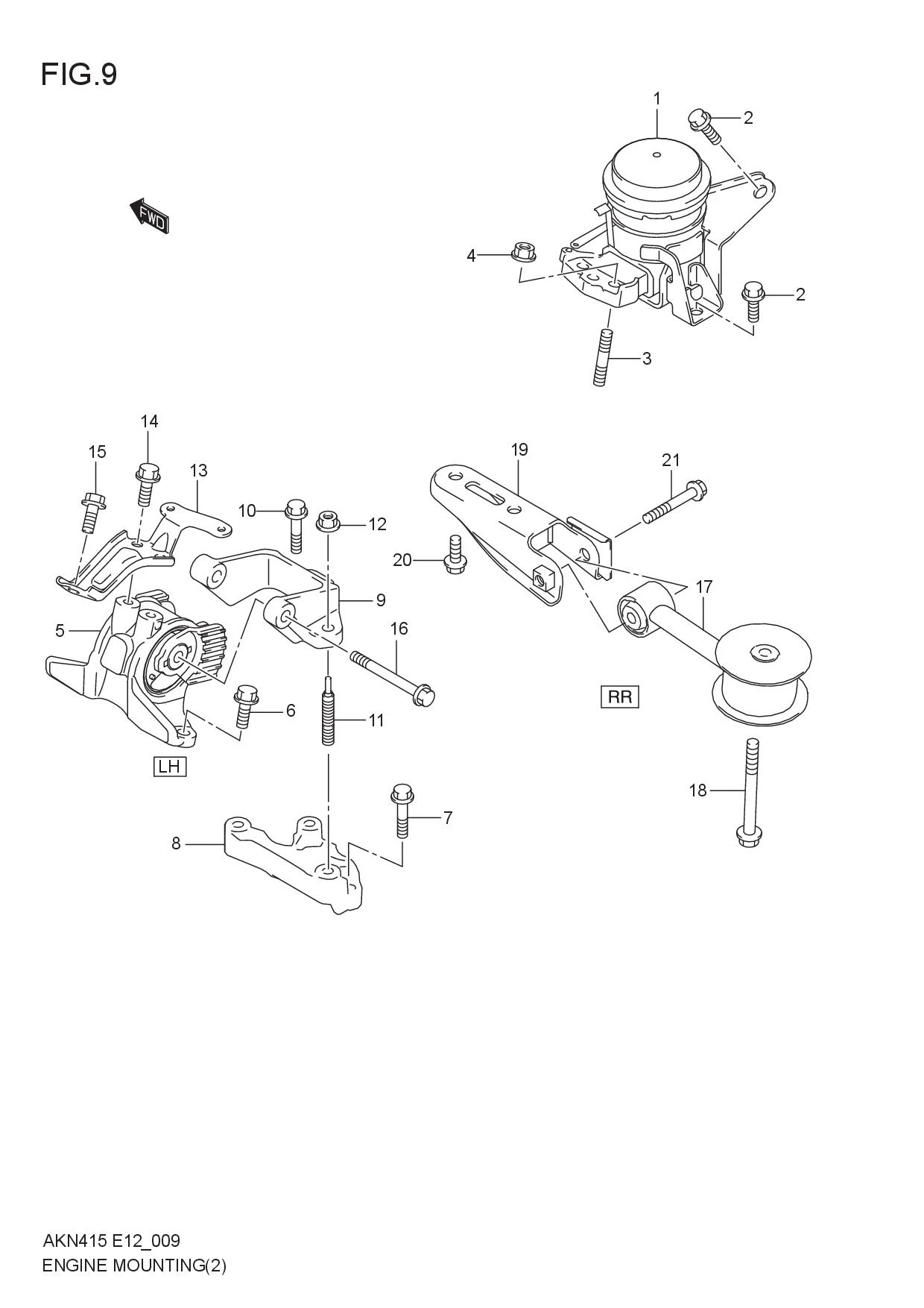 ENGINE MOUNTING (6AT)
