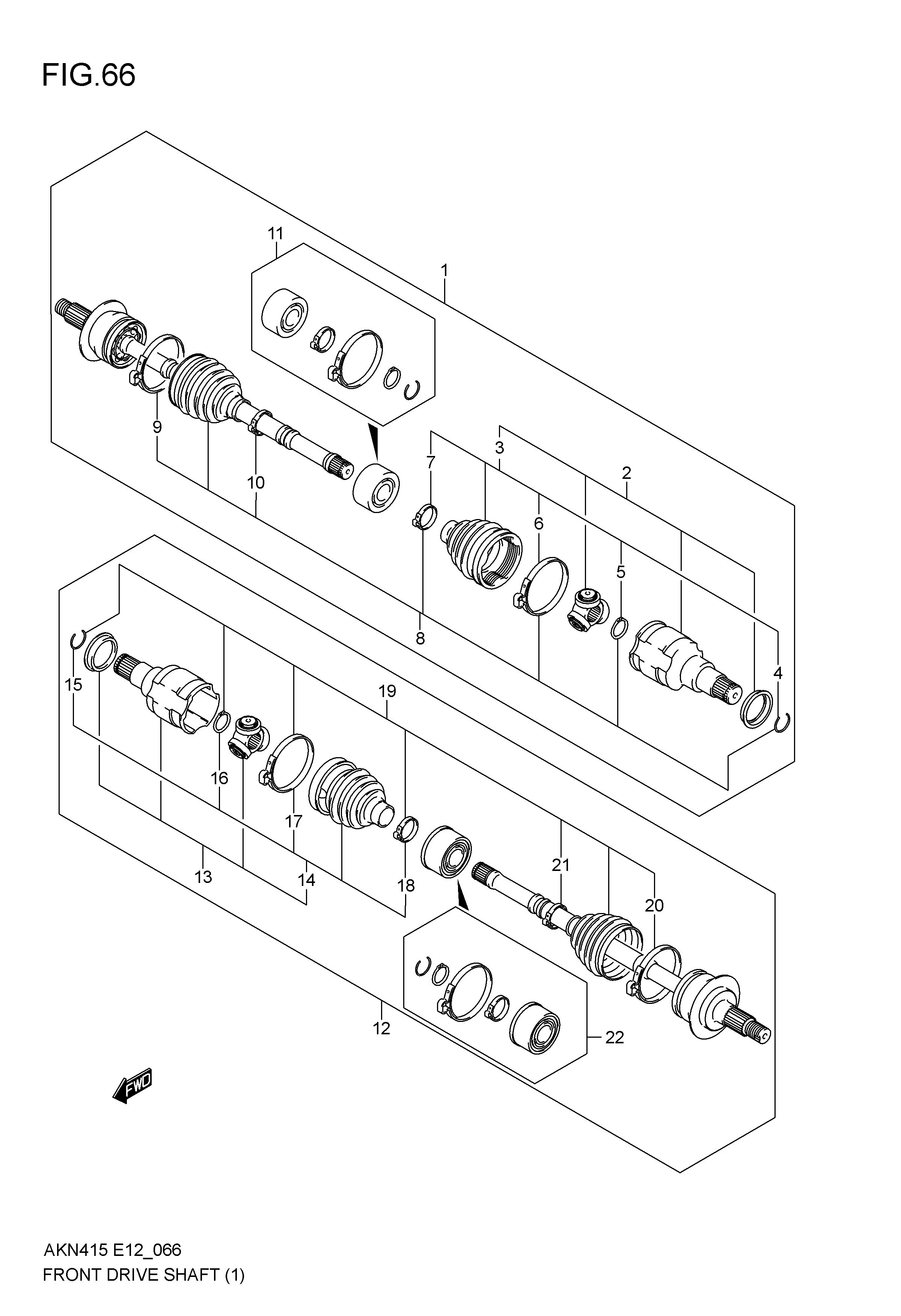 FRONT DRIVE SHAFT (5MT:TYPE-1)