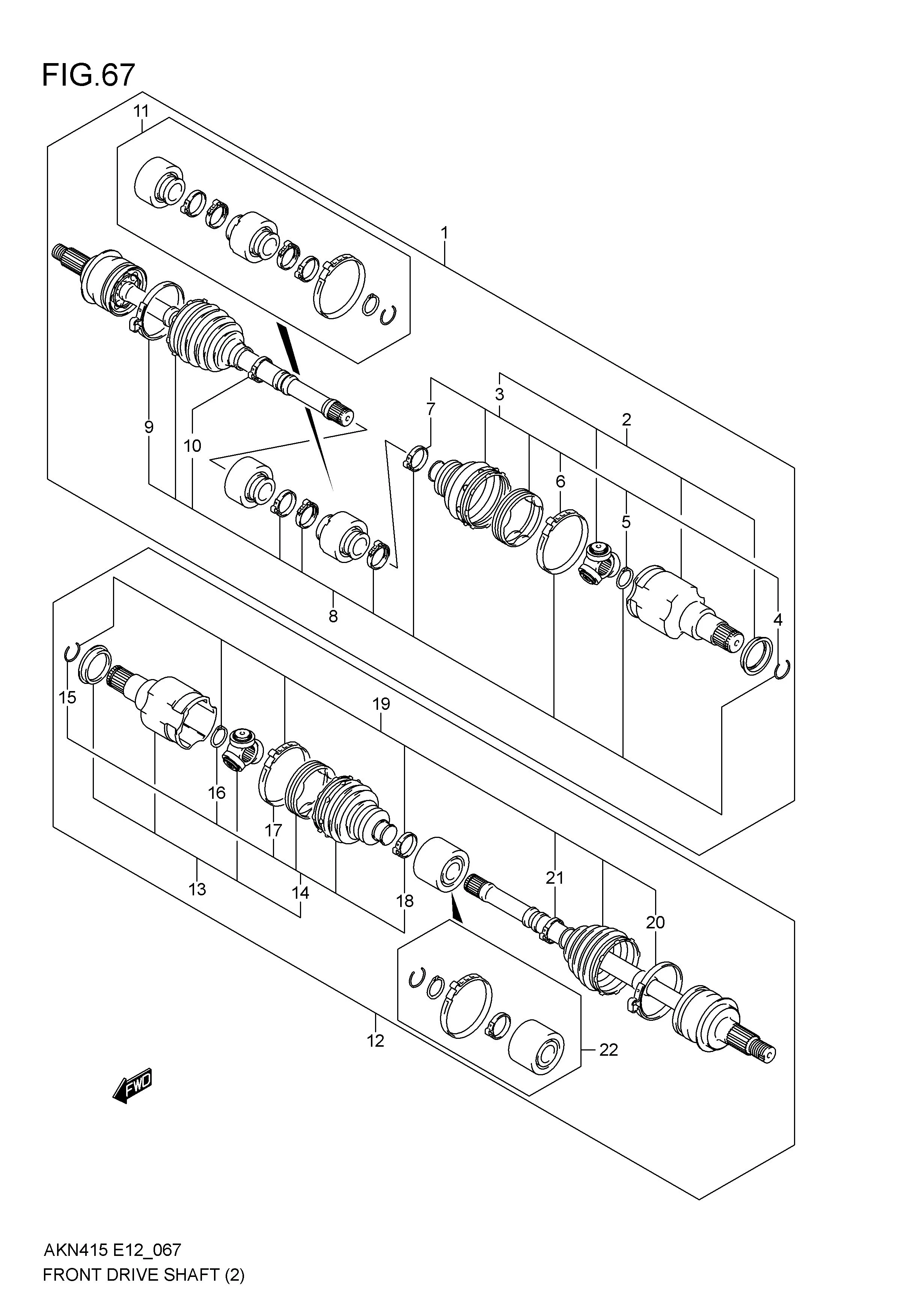 FRONT DRIVE SHAFT (6AT:TYPE-1)