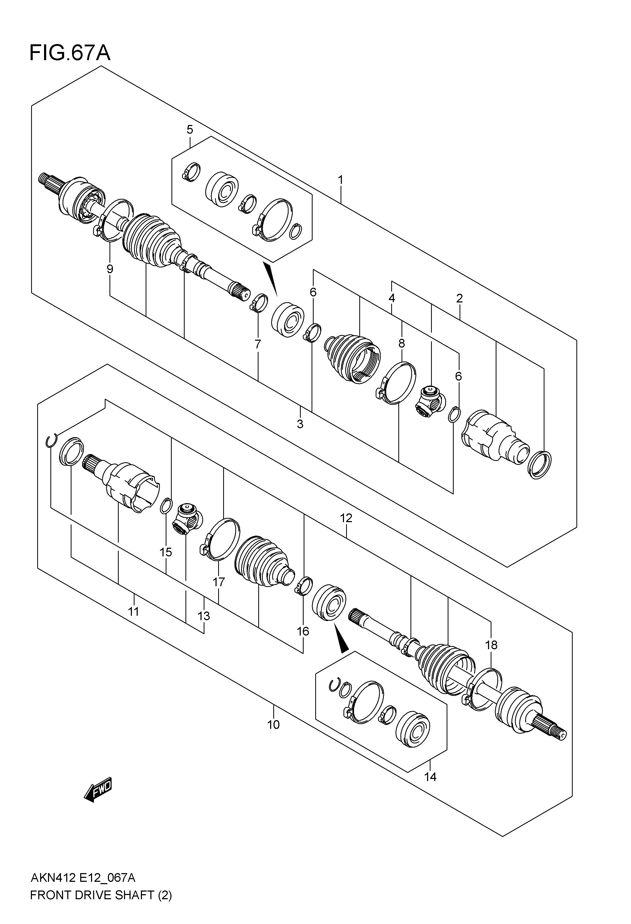 FRONT DRIVE SHAFT (6AT:TYPE-2)