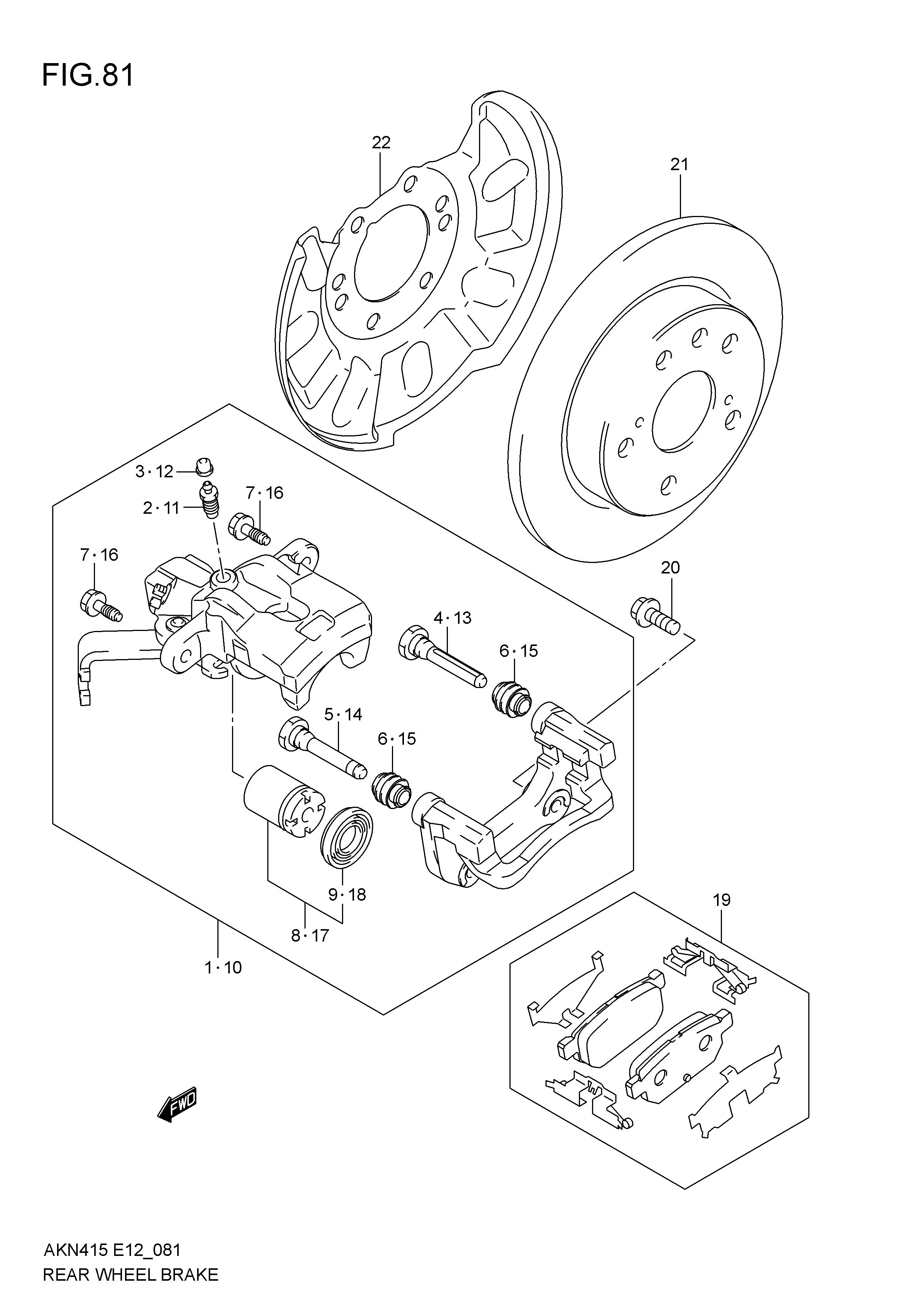 REAR WHEEL BRAKE