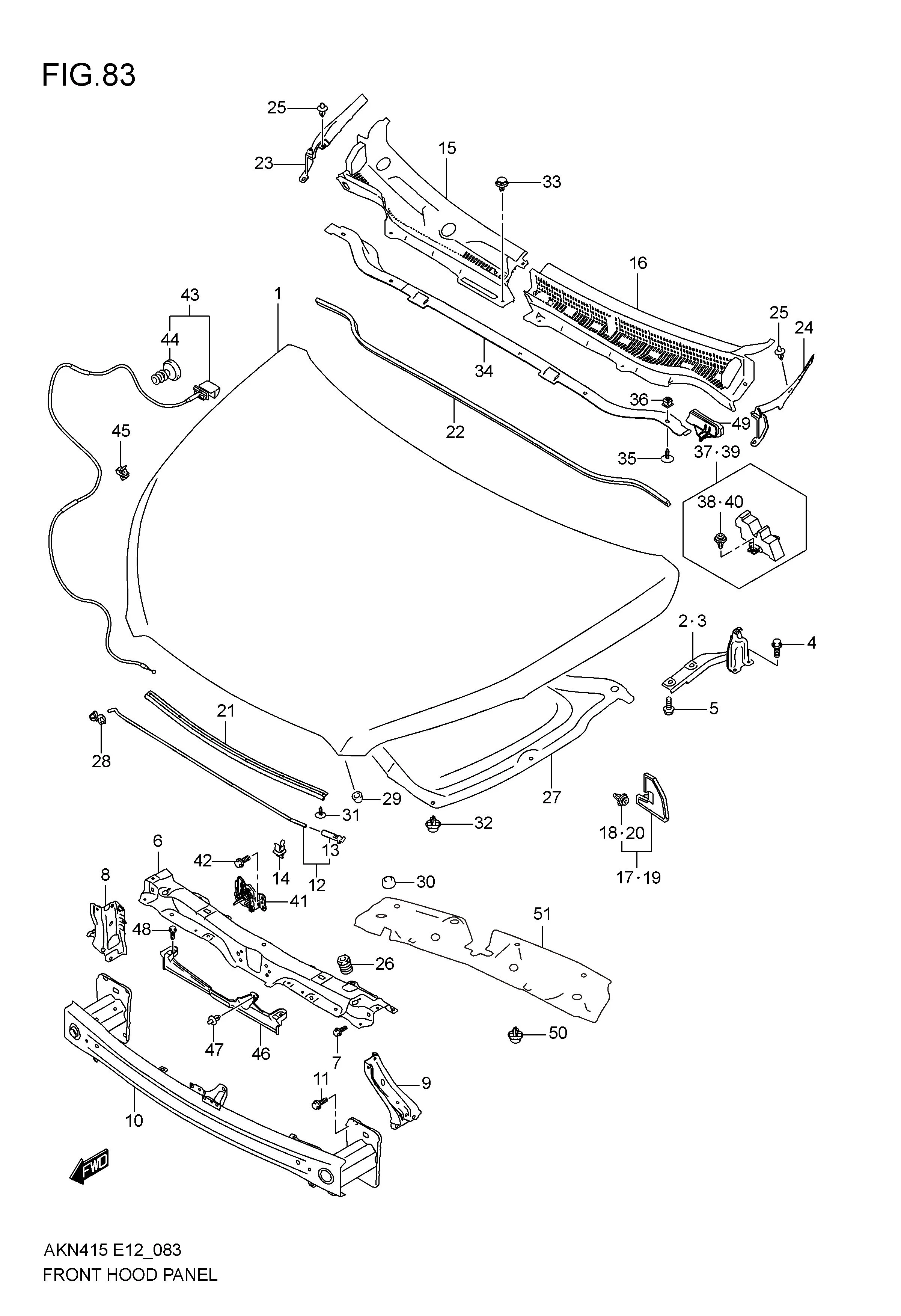 FRONT HOOD PANEL