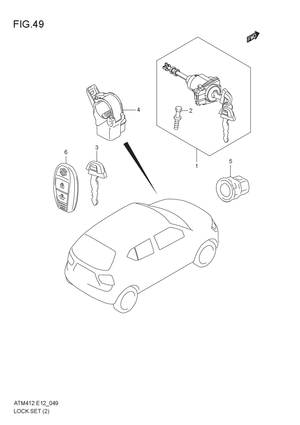 LOCK SET (5MT:GX)
