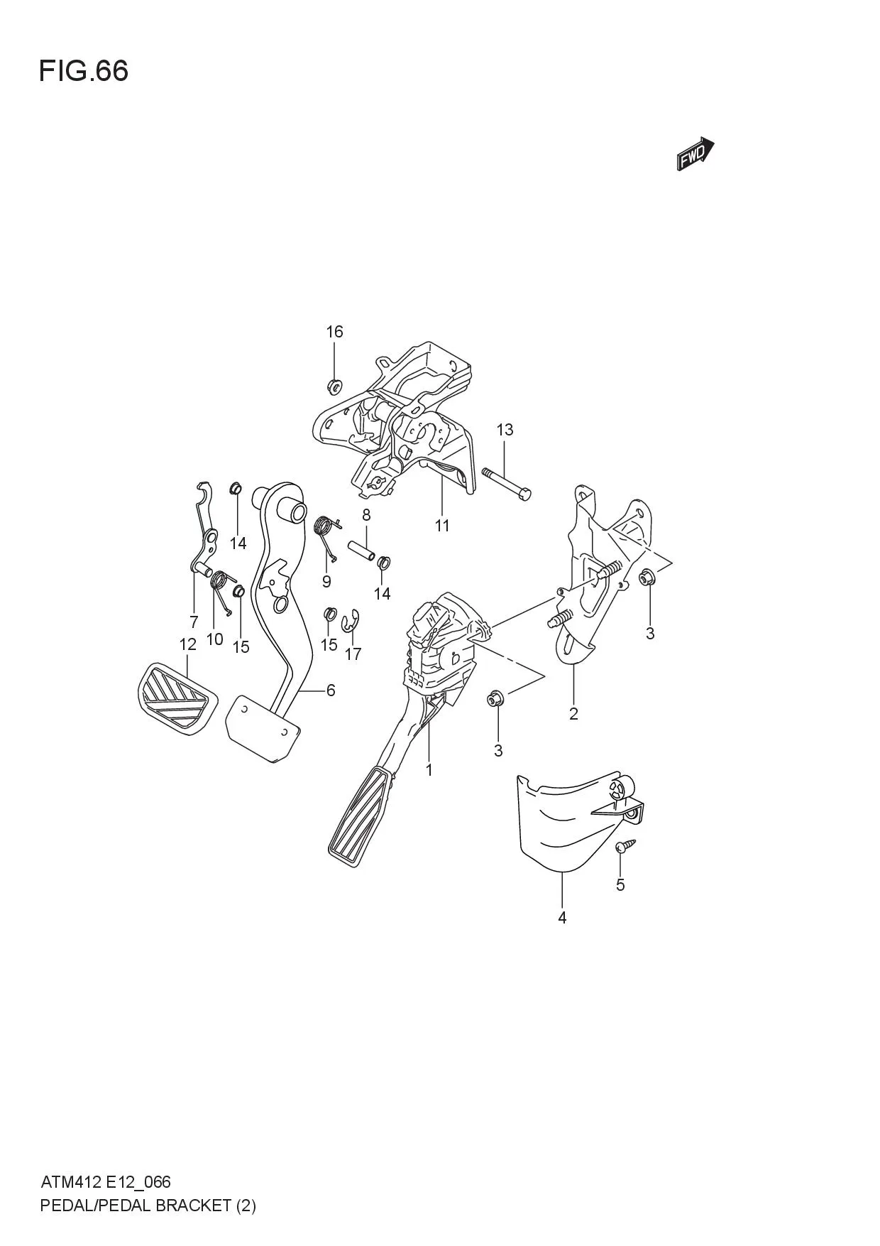 PEDAL/PEDAL BRACKET (5AGS)