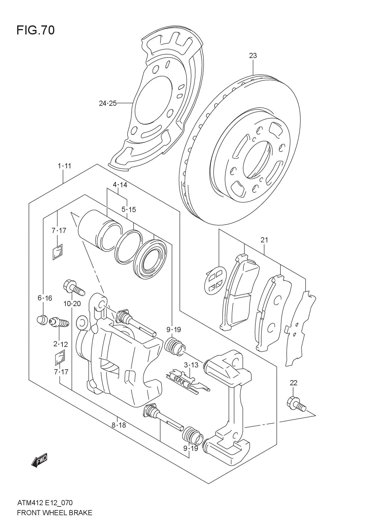 FRONT WHEEL BRAKE