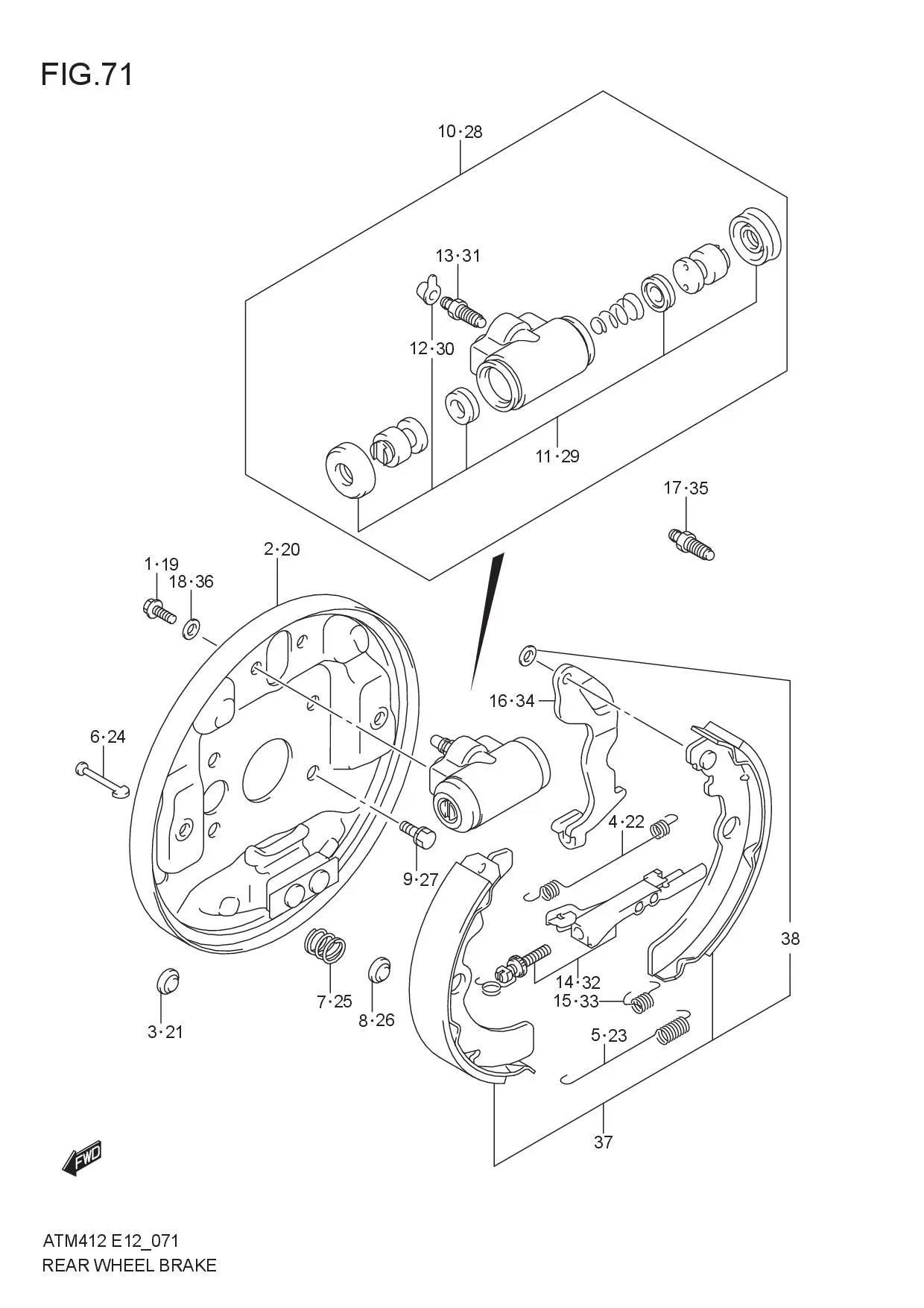 REAR WHEEL BRAKE