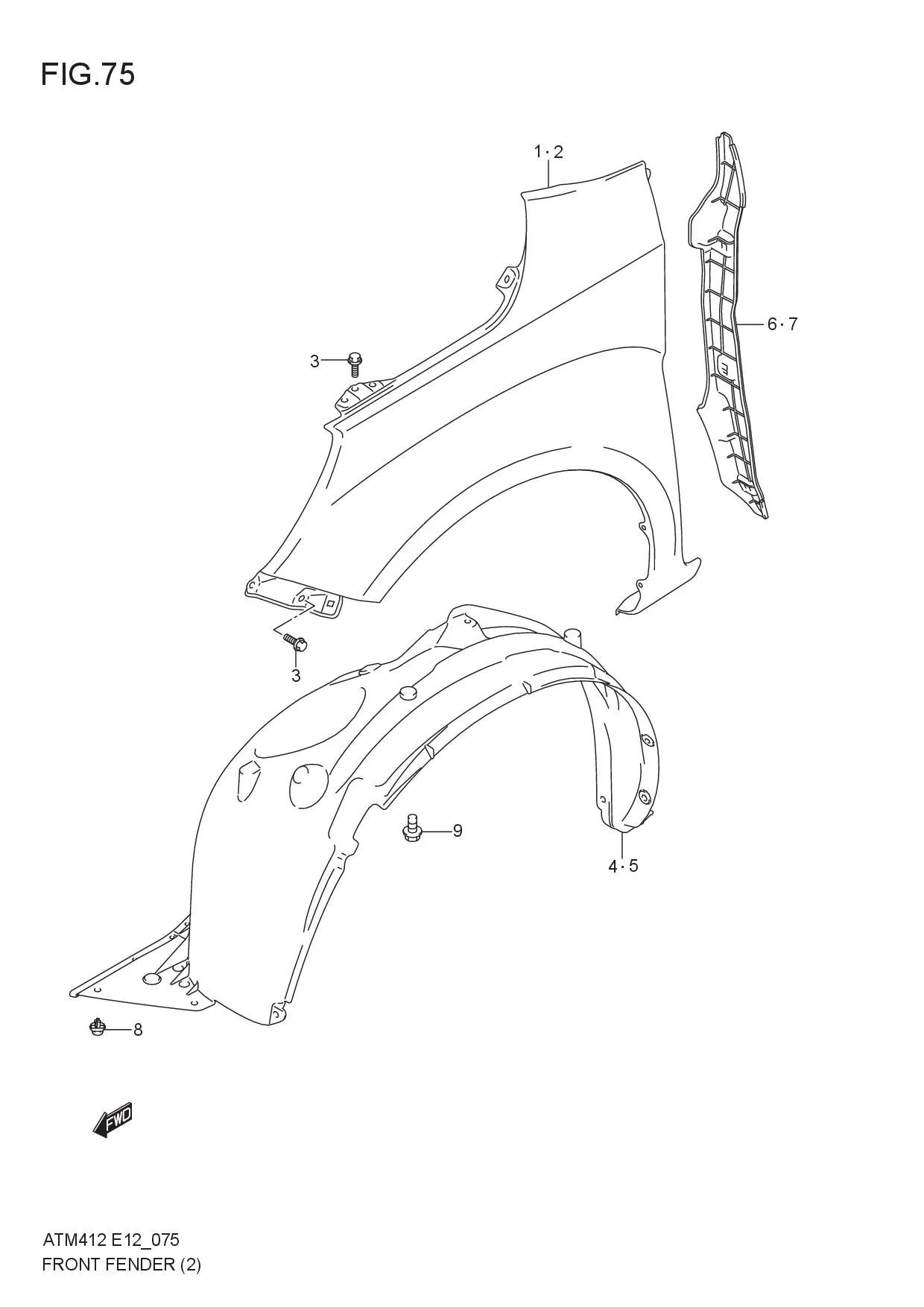 FRONT FENDER PANEL (GX)