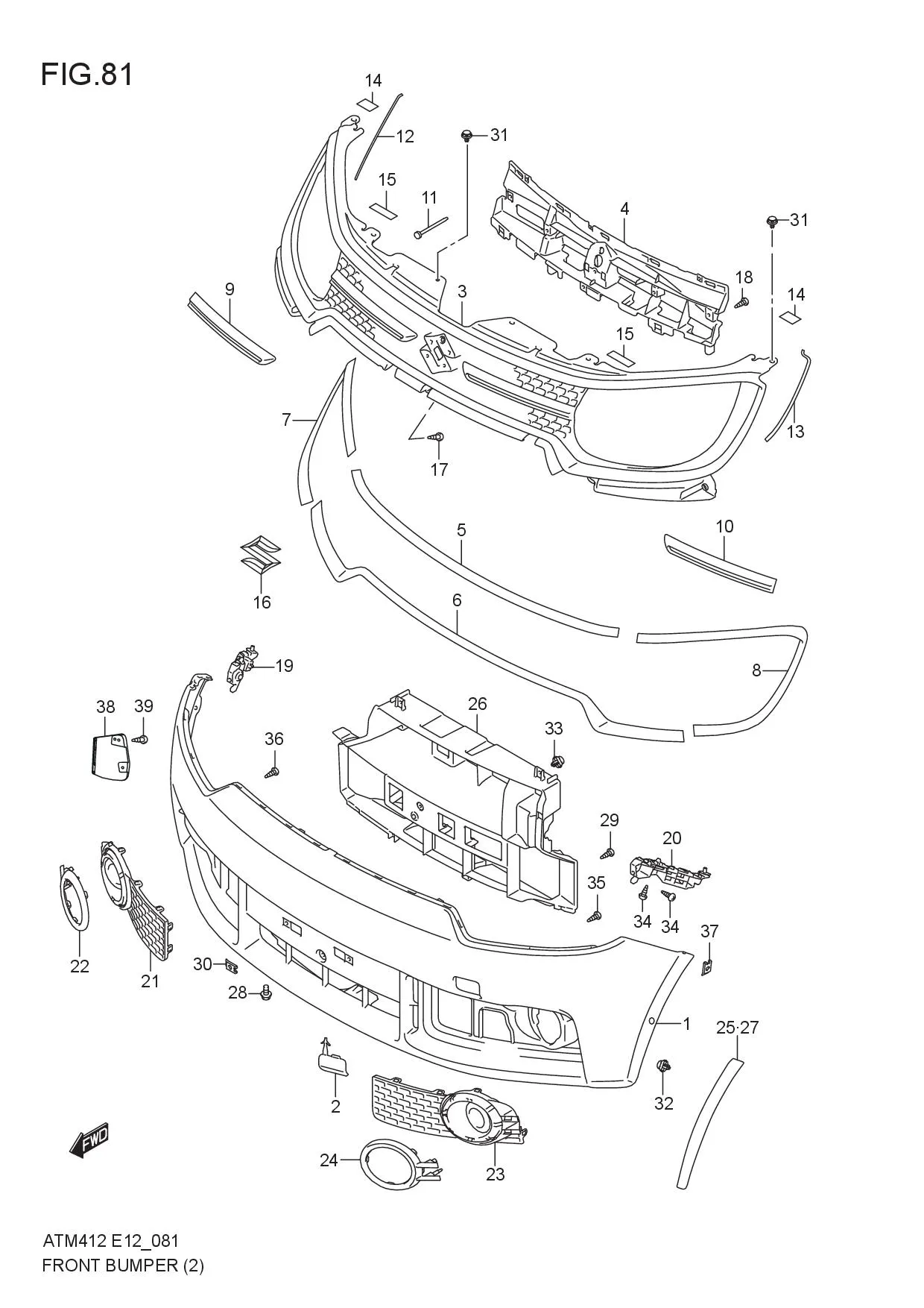 FRONT BUMPER (GX)