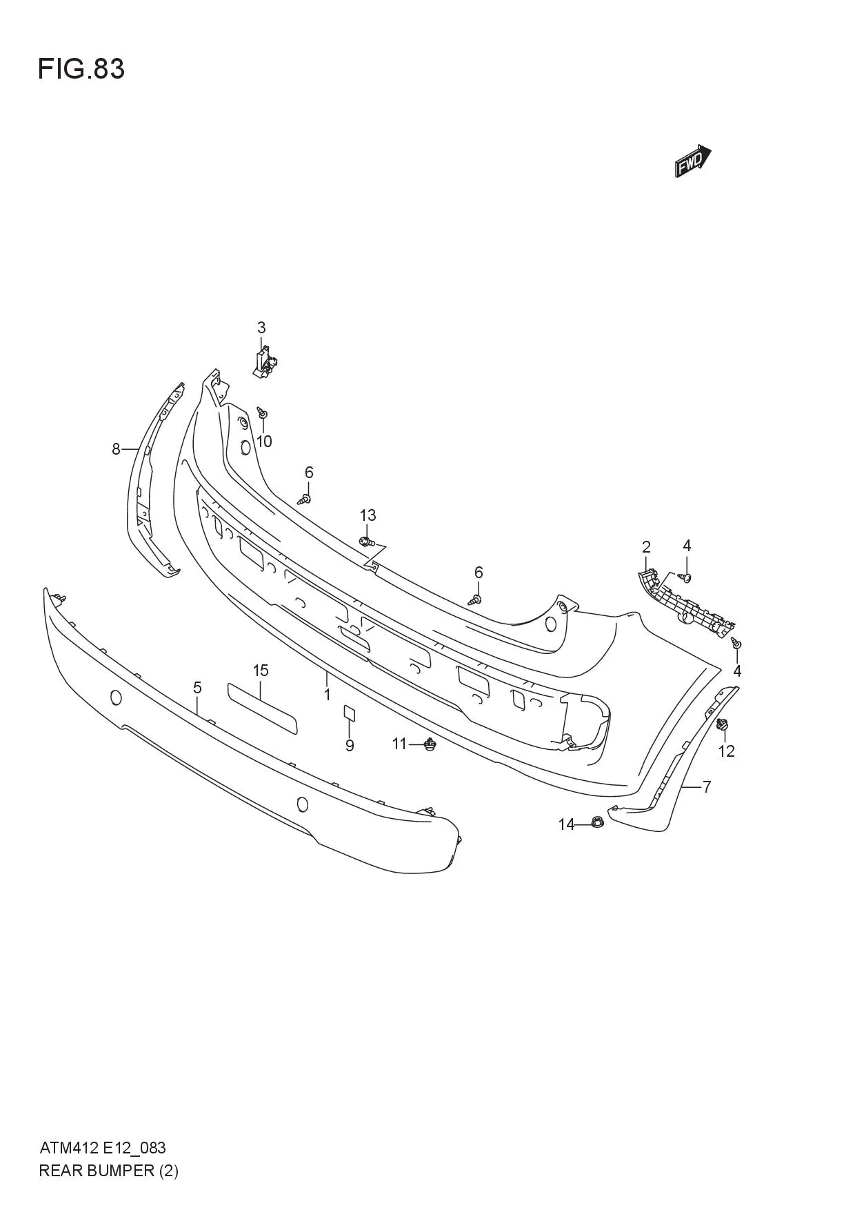 REAR BUMPER (GX)