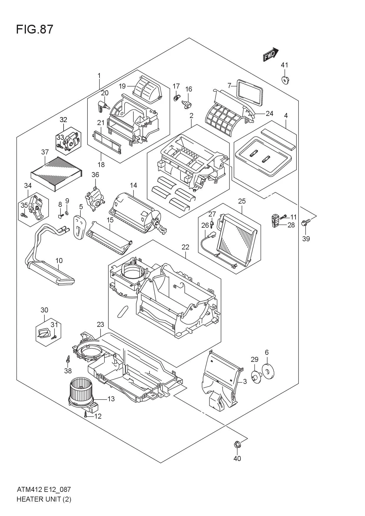 HEATER UNIT (W/AUTO AIR CONDITIONER)
