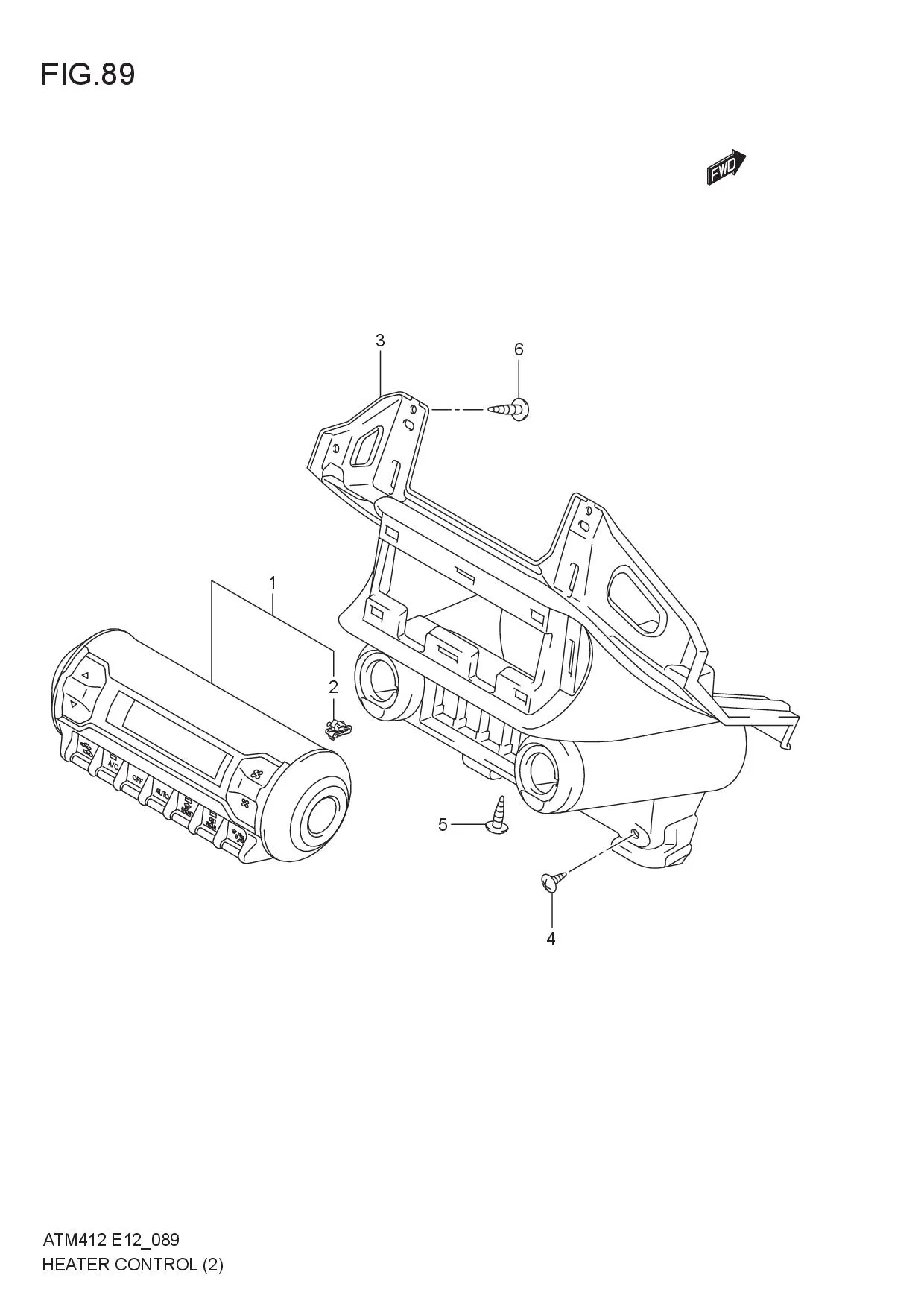 HEATER CONTROL (W/AUTO AIR CONDITIONER)