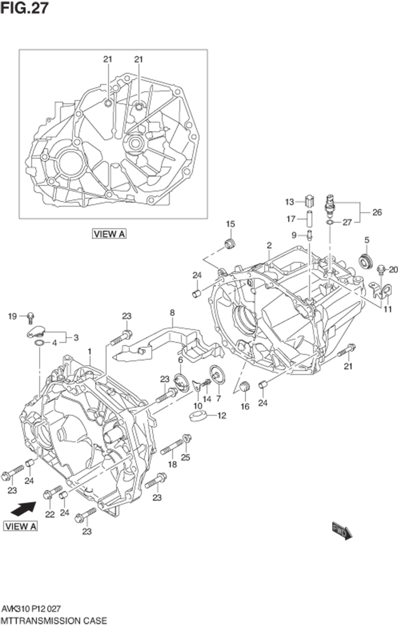 FIG.27 MT TRANSMISSION CASE (5MT) 