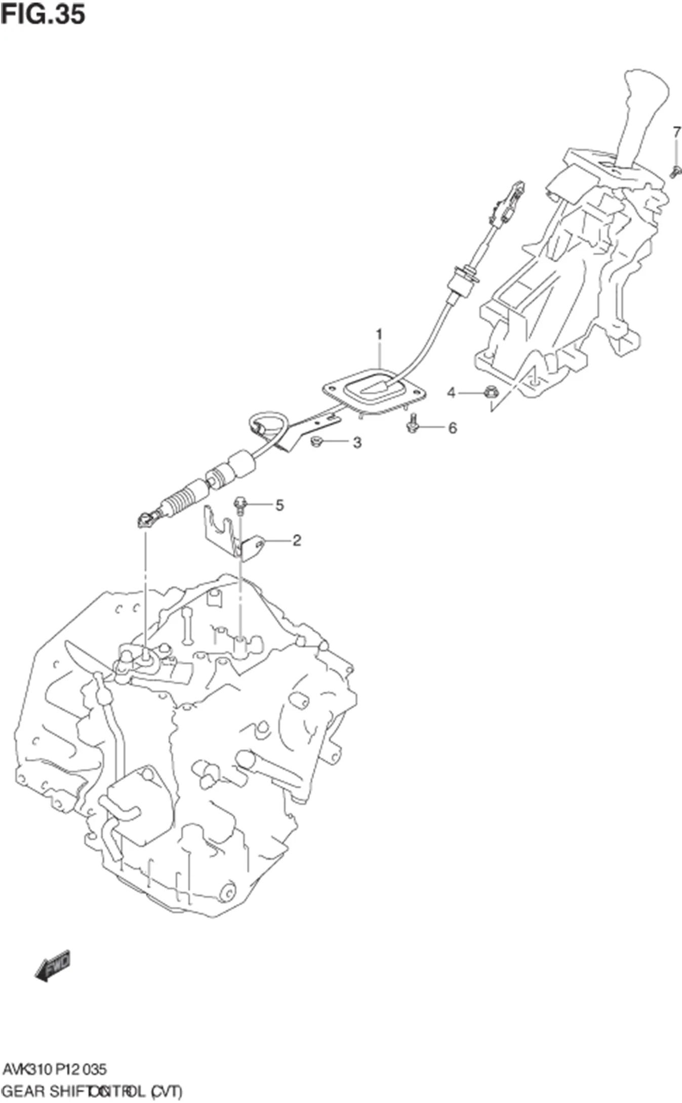 FIG.35 GEAR SHIFT CONTROL (CVT) 