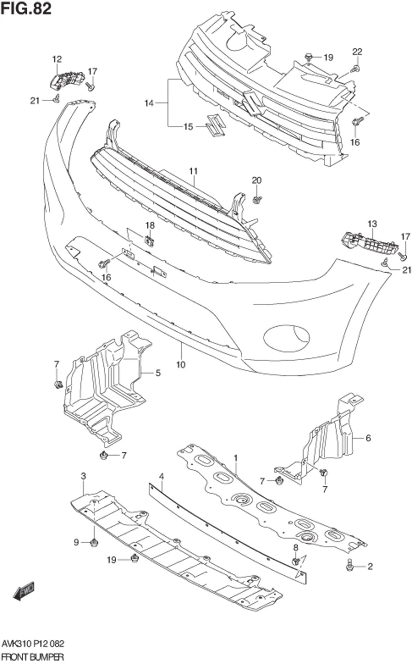 FIG.82 FRONT BUMPER (GLX) 