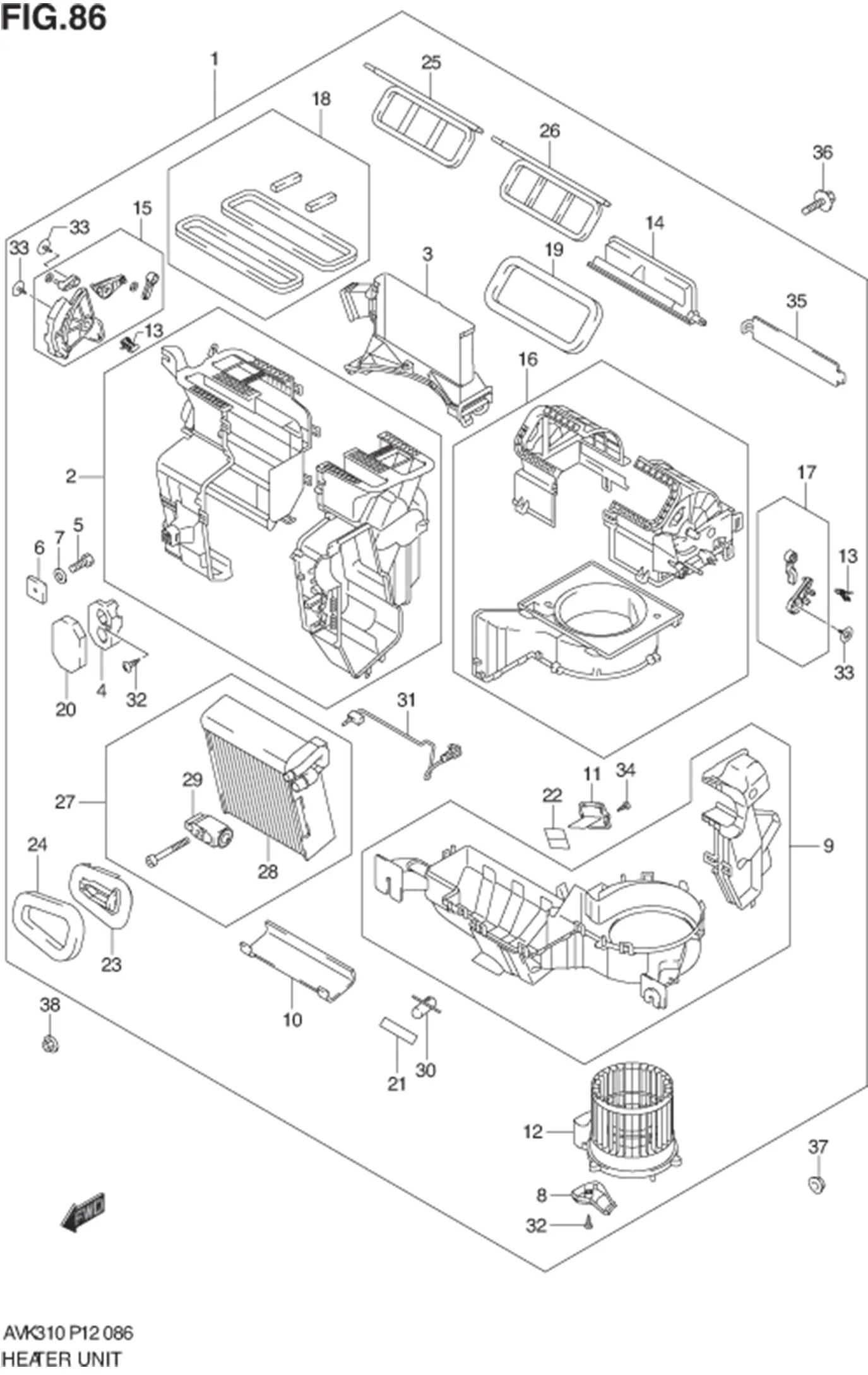 FIG.86 HEATER UNIT 