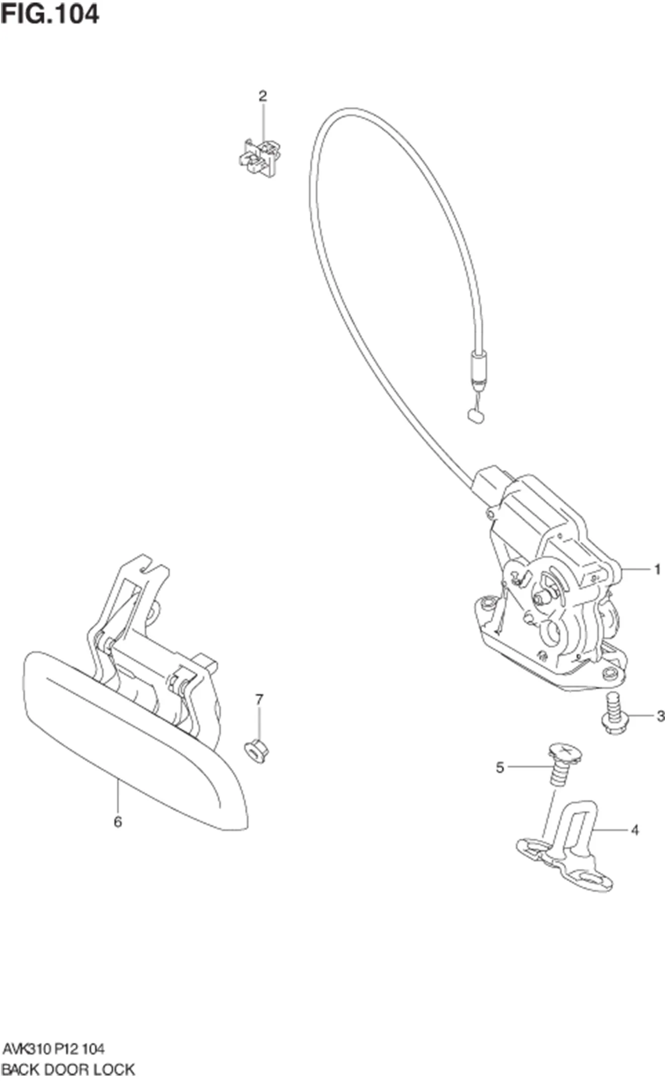FIG.104 BACK DOOR LOCK 