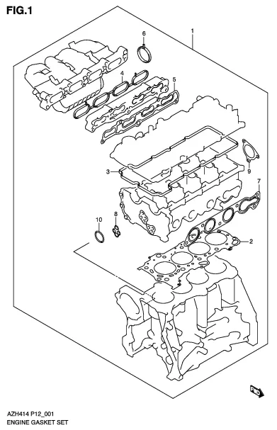 FIG.1 ENGINE GASKET SET 