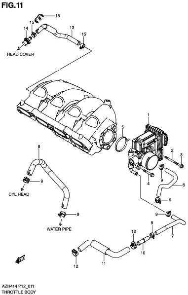 FIG.11 THROTTLE BODY