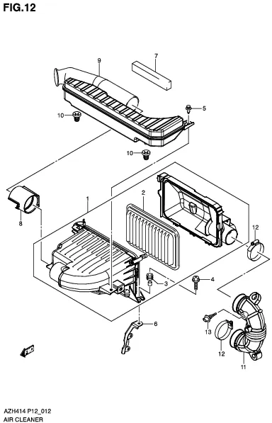 FIG.12 AIR CLEANER